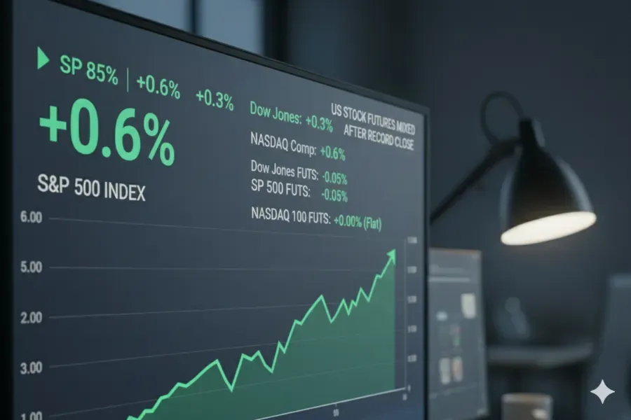 العقود الآجلة الأميركية تستقر بعد إغلاق قياسي لـ S&P 500 وسط ترقّب مسار الفائدة