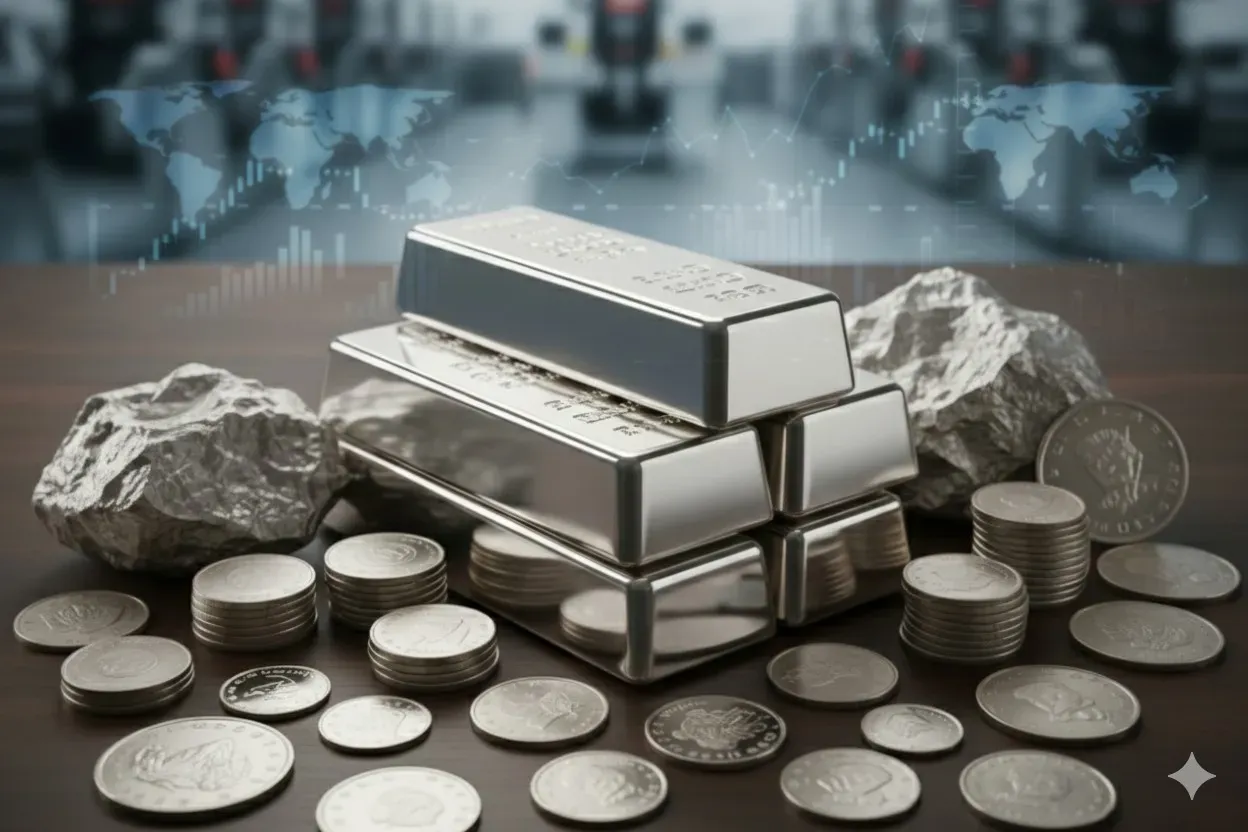 Silver Falls Sharply on Profit-Taking After Exceptional Gains in 2025