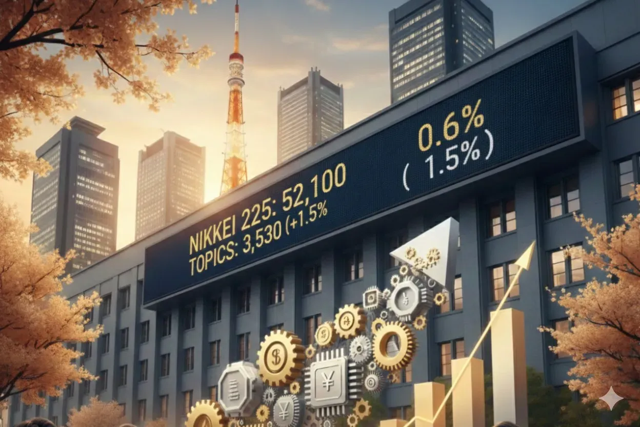 Japanese Stocks Extend Gains for Second Session, Driven by Technology and Banking Sectors