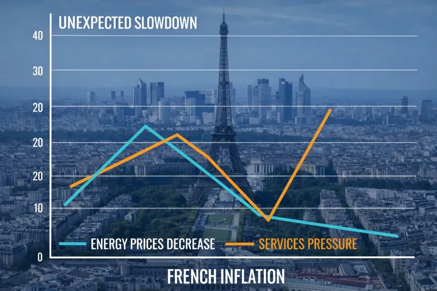 Unexpected Slowdown in French Inflation as Energy Prices Drop and Service Pressures Stabilize
