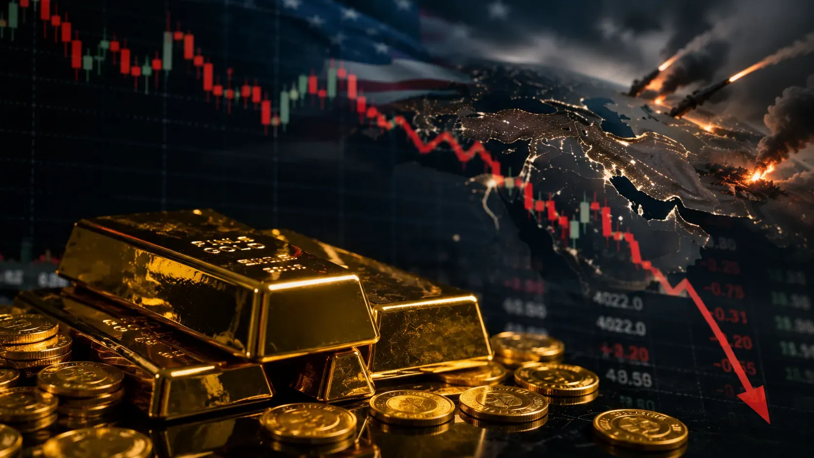 هبوط الذهب دون 4100 دولار مع تصاعد الضربات الأمريكية الإيرانية وارتفاع رهانات رفع الفائدة