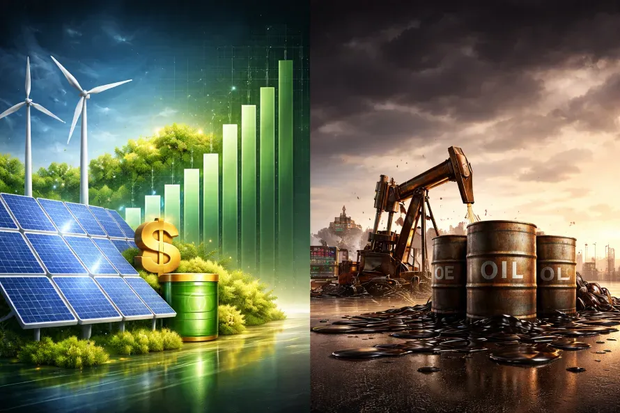 Clean Energy Stocks Surge on AI-Driven Demand While Oil Faces Persistent Pressure