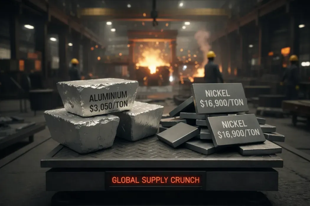 Aluminum Tops $3,050/ton and Nickel Near $16,900 Highlight Supply-Side Pressures in Metals Markets