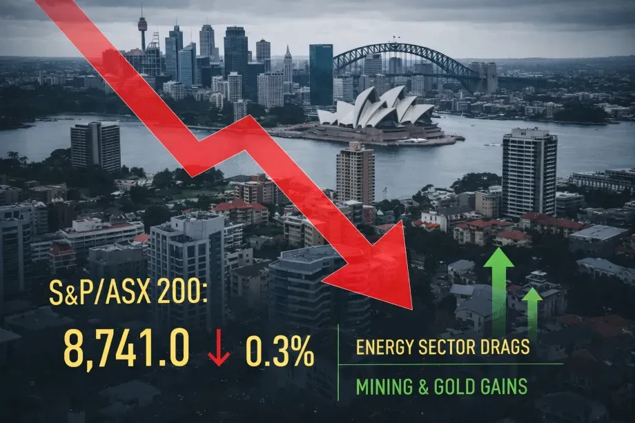 Australian Shares Decline Under Energy Sector Pressure Despite Strong Mining and Gold Gains