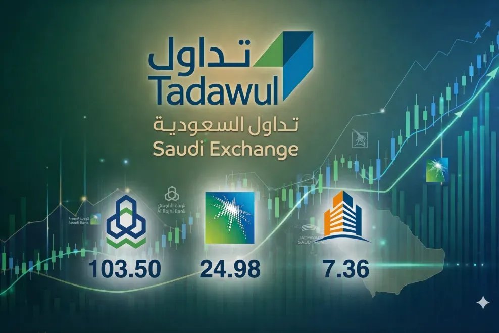 Saudi Blue-Chip Stocks: Al Rajhi Bank at 103.50, Saudi Aramco at 24.98, and Areek REIT at 7.36 Riyals