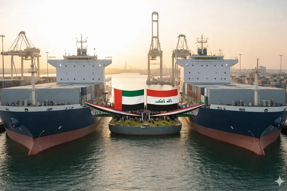 خط بحري جديد يربط العراق بالإمارات ويختصر زمن الشحن إلى 36 ساعة