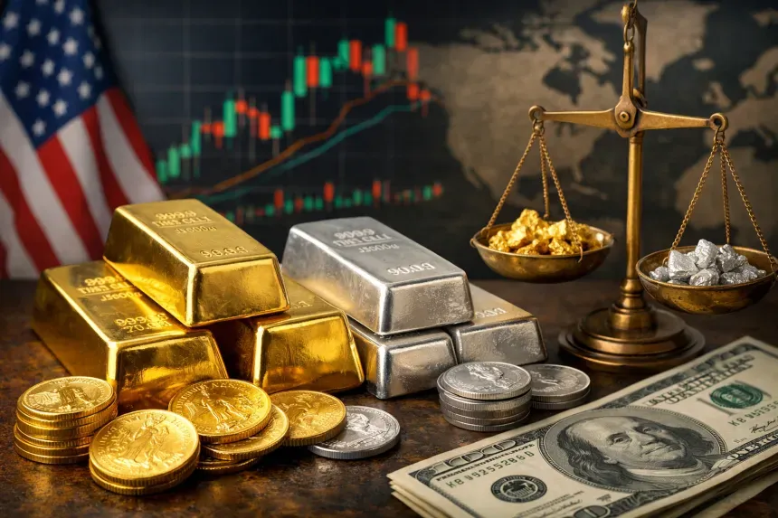 Silver Falls Below $91, Gold Near $4,600 as Tensions Ease and US Tariff Delay Weighs on Prices
