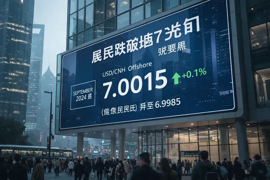 Chinese Yuan Surpasses 7 per Dollar for First Time Since September 2024