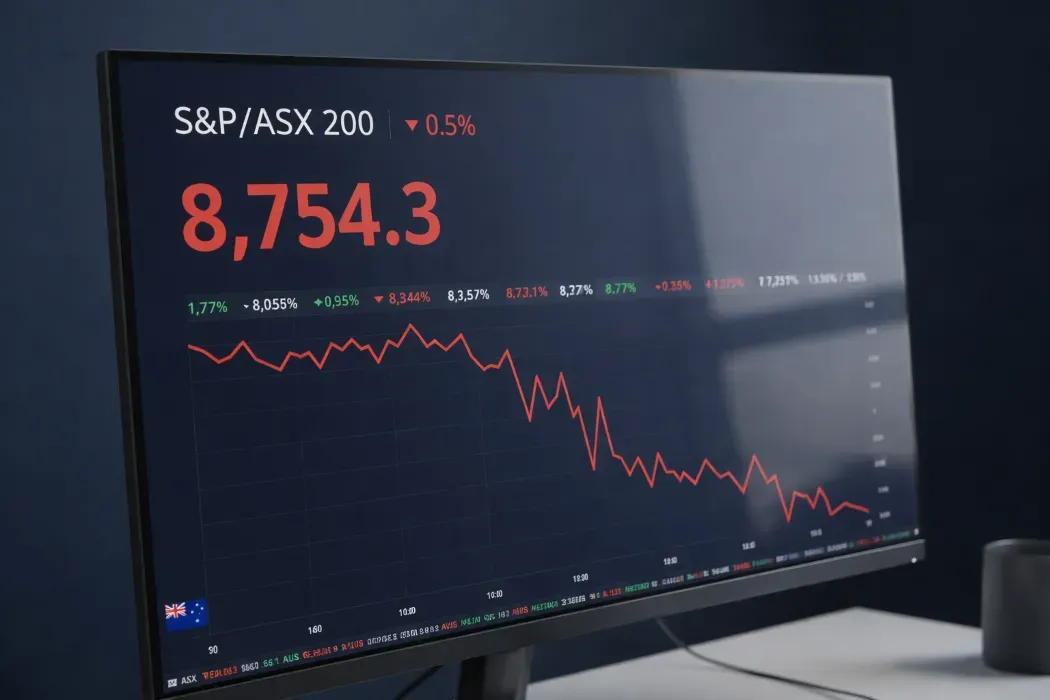 Australian Stocks Drop After Central Bank Minutes: Rate Hike Concerns Pressure Banks Despite Mining Support