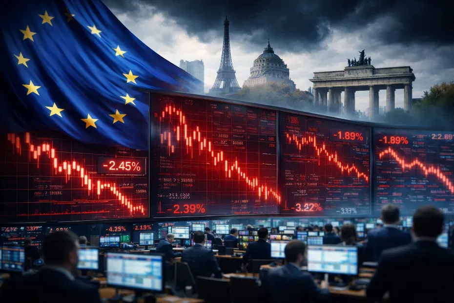 Rising Trade Tensions Deepen European Stock Losses for Third Consecutive Session