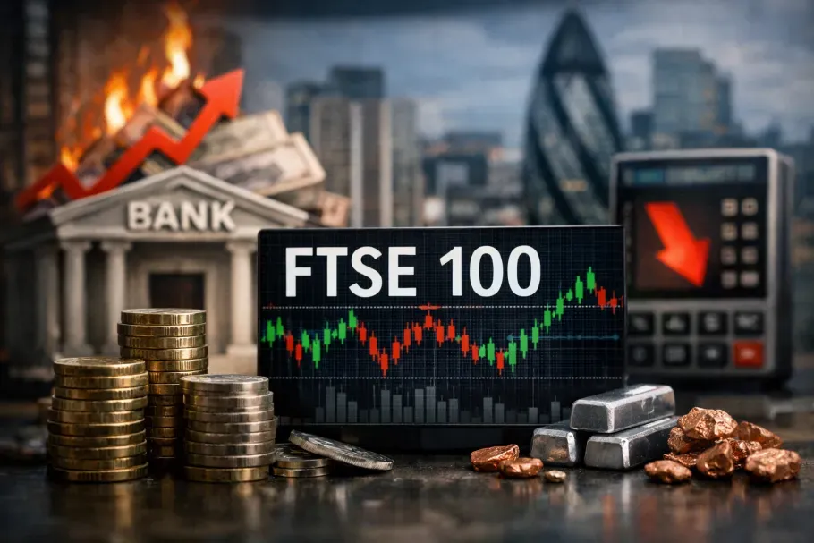 Mixed Inflation Data and Banking Sector Pressures Leave FTSE 100 Directionless
