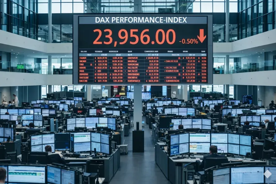 German DAX Index Closes Near Two-Week Low Amid Economic Pressures