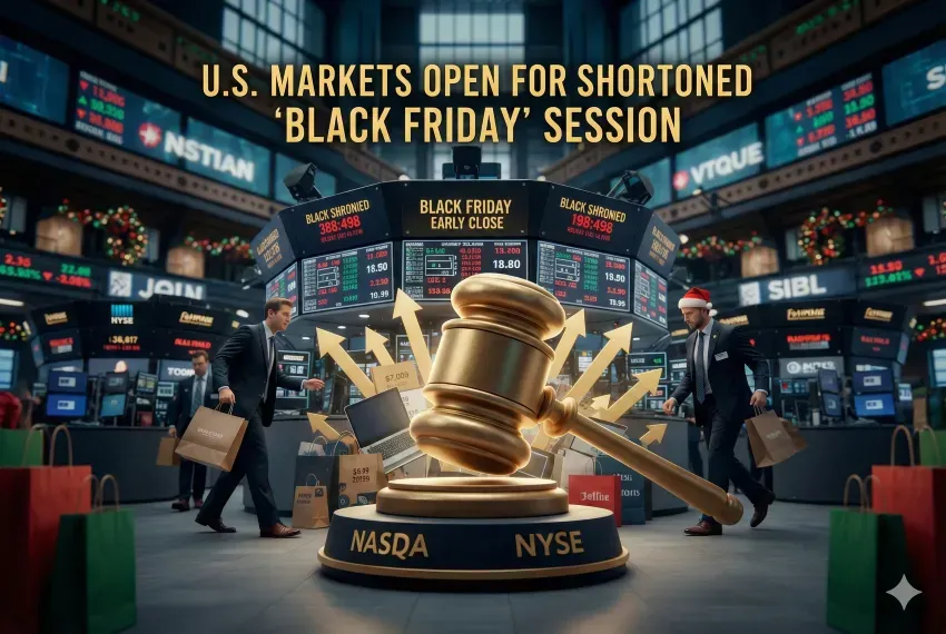 US Markets Open for Shortened Session on Black Friday