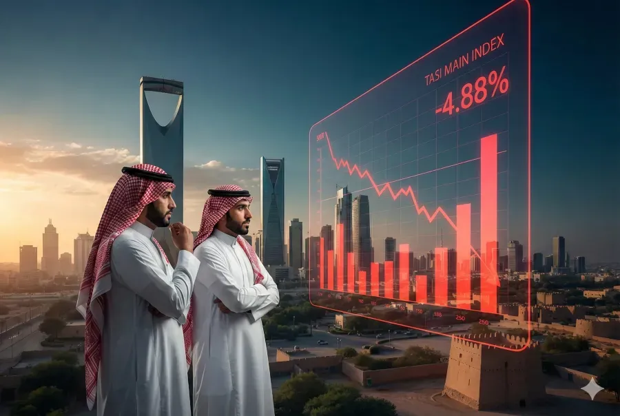مؤشر تاسي يتجه لتسجيل أطول سلسلة خسائر أسبوعية في عام ونصف