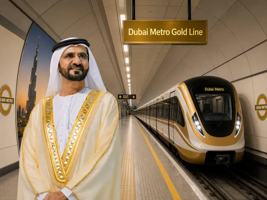 Mohammed bin Rashid Launches "Dubai Metro Gold Line” With AED 34 Billion Investment, Completion Set for 2032