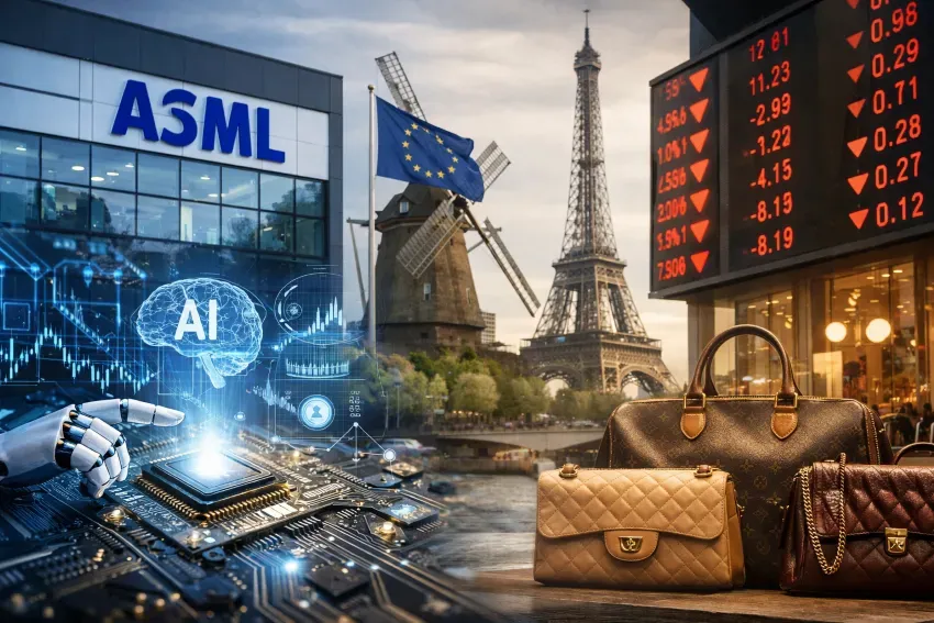 ASML and AI Drive European Markets Higher as Luxury Goods Weigh on Gains