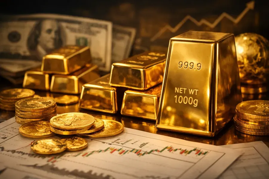 Gold Surpasses $5,500 per Ounce Amid Dollar Weakness and Rising Geopolitical Risks
