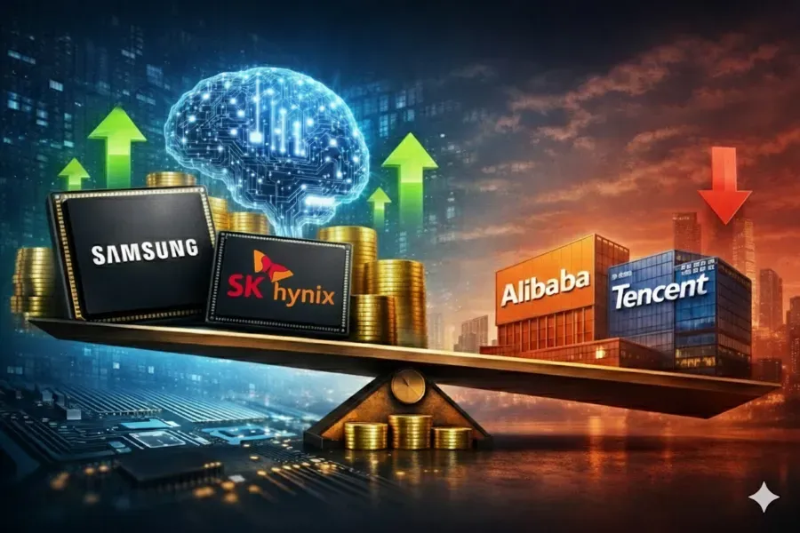 Korean Chipmakers Surpass Chinese Internet Giants in Market Value Amid Global AI Demand Shift