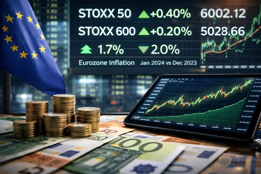 European Stocks Rise as Inflation Slows Amid Divergent Performance of Major Companies