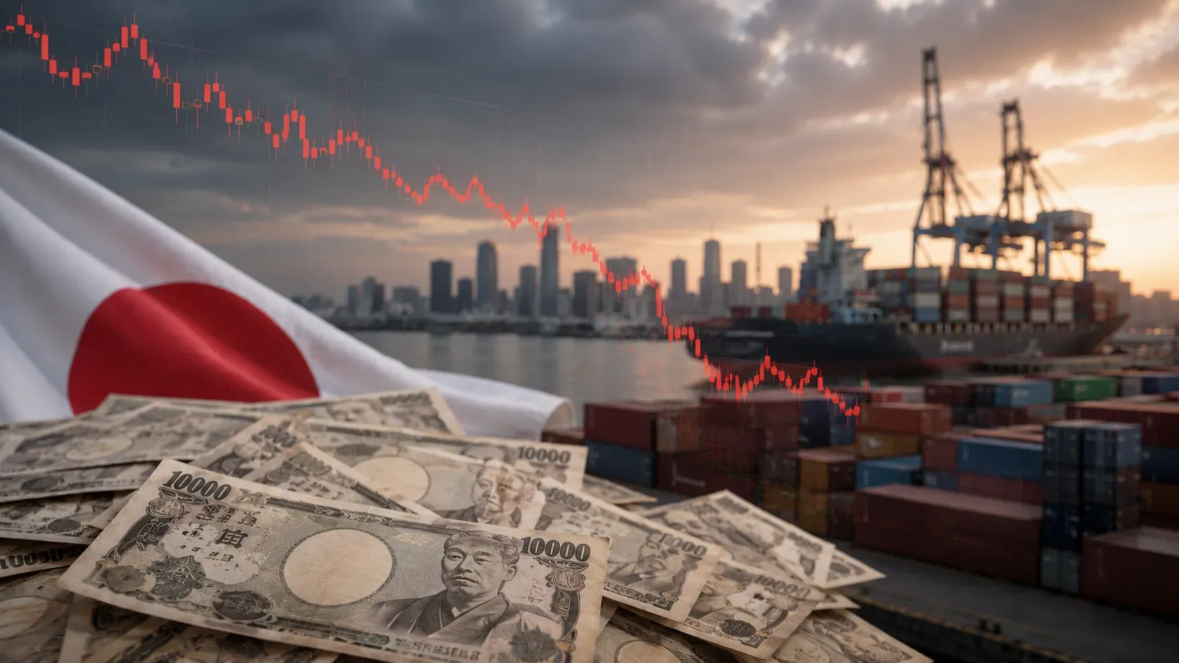Japan's Yen Hits Fresh 40-Year Low as Trade Deficit Widens Despite Export Boom