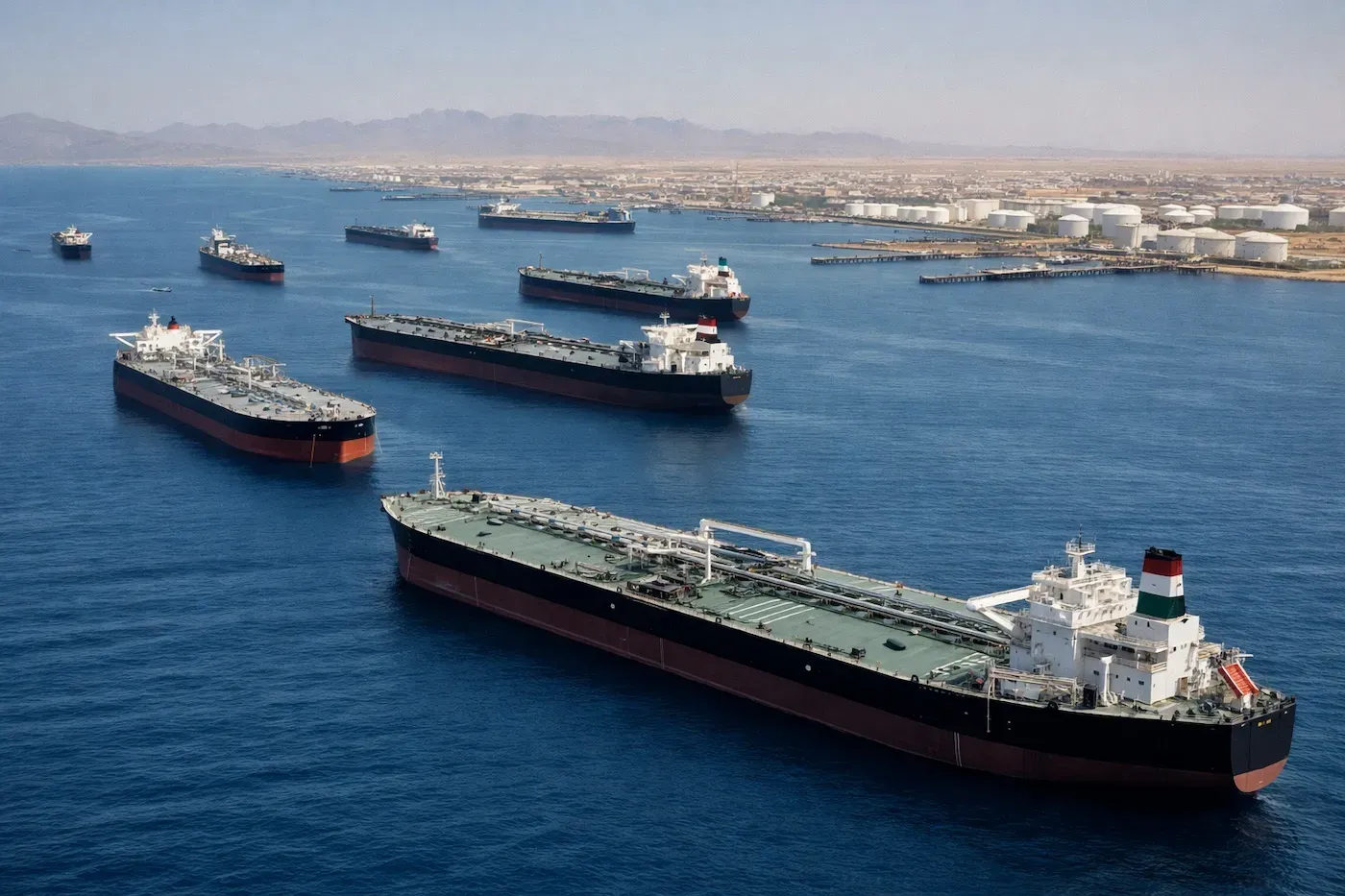 Supertankers Crowd Red Sea as Saudi Arabia Accelerates Oil Exports to Bypass Hormuz