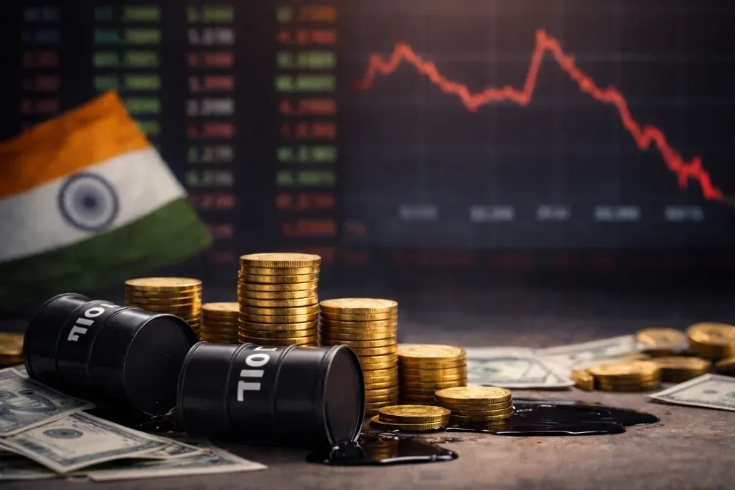 Indian Markets Slide as Foreign Outflows and Oil Risks Weigh on Sentiment
