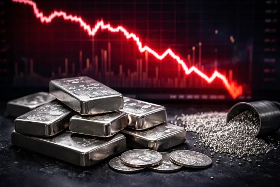 الفضة تتراجع 6.87% لأدنى مستوى منذ اندلاع التوترات الإقليمية