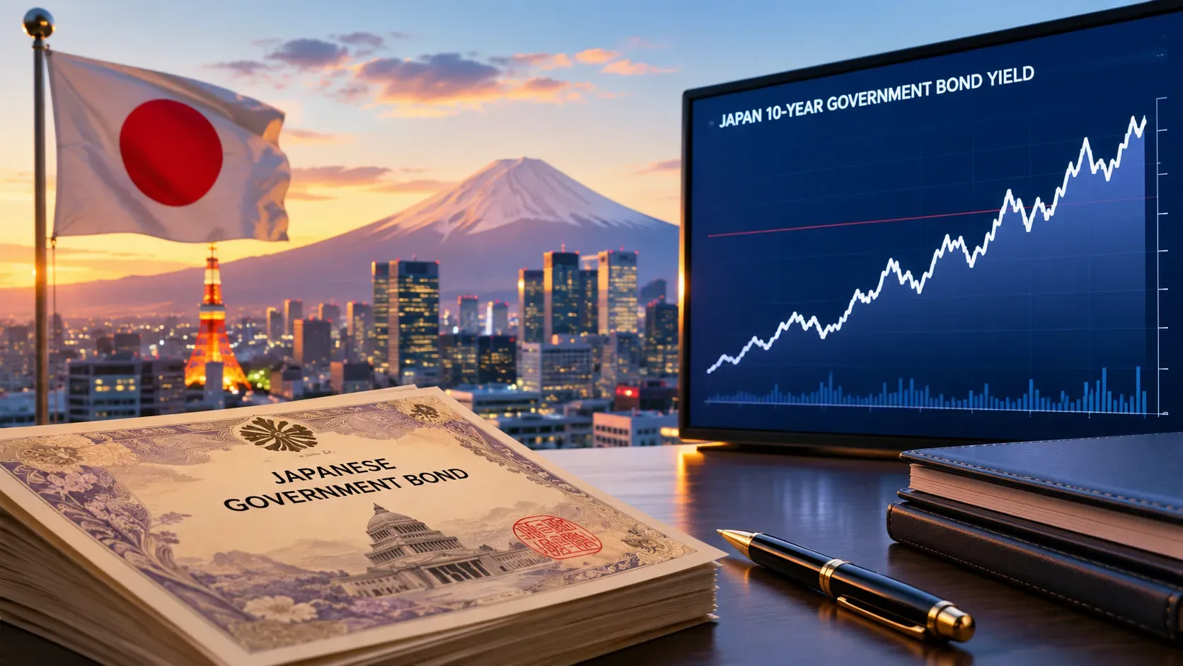 Japan 10-Year Bond Yield Hovers Near 29-Year High at 2.88% on Inflation Fears