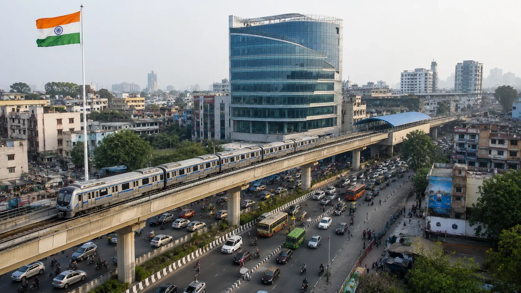 India Composite PMI Falls to Near 4-Year Low of 54.3 in July as Middle East Hostilities Weigh on Services