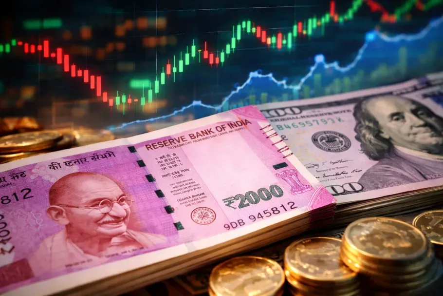 India Rupee Rebounds to 93.9 as RBI Caps Bank FX Exposure at $100M Per Day