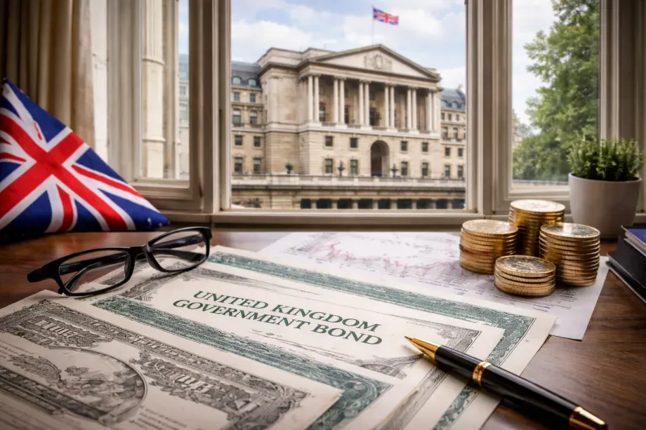 UK 10-Year Gilt Yields Post Biggest Monthly Rise Since 2022, Near 14-Year High