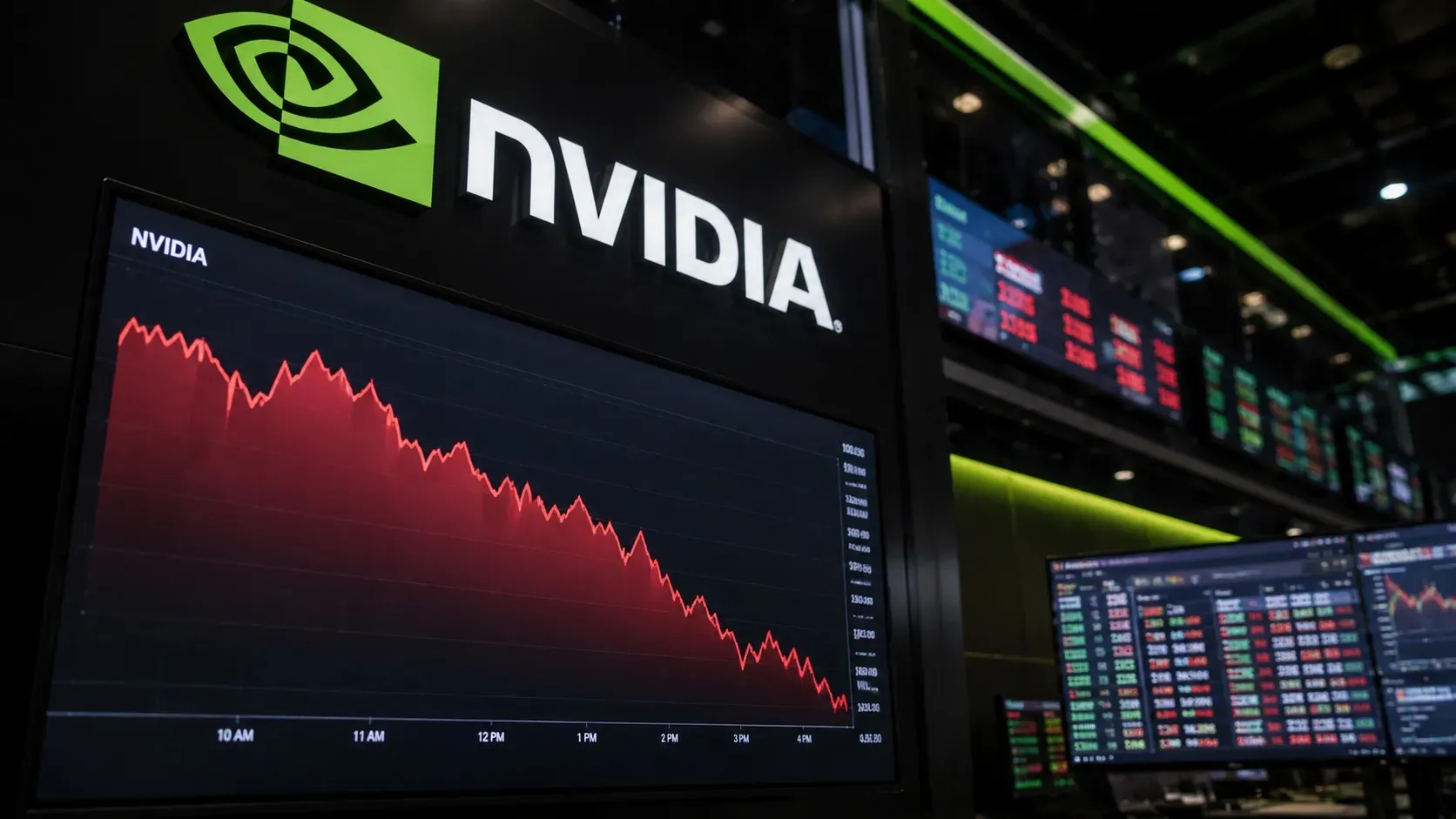 "إنفيديا" تخسر تريليون دولار من قيمتها السوقية في أقل من شهرين
