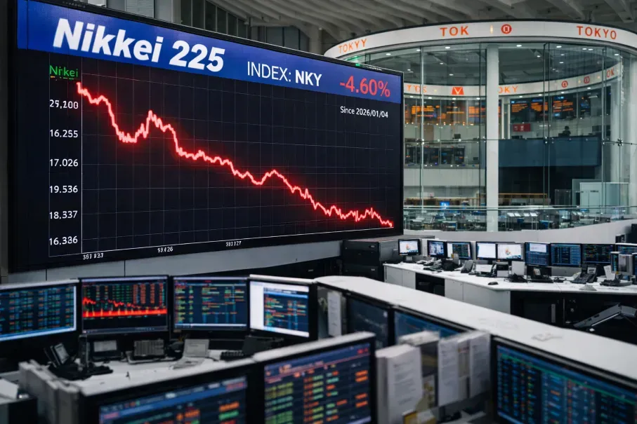 نيكاي الياباني يهبط 4.6% ويمحو مكاسب 2026 بالكامل وسط موجة بيع آسيوية واسعة
