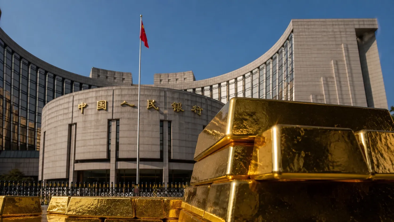 China's Central Bank Posts Largest Monthly Gold Reserve Increase in Over 2.5 Years