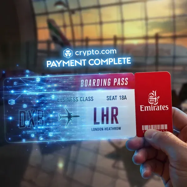 طيران الإمارات يطلق خدمة Crypto.com Pay لحجز الرحلات عبر الموقع والتطبيق