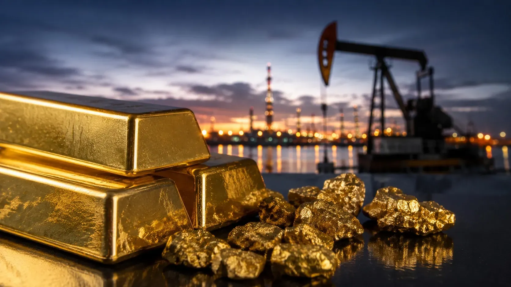 Gold Falls to Weekly Low as Oil Surges on Gulf Tensions