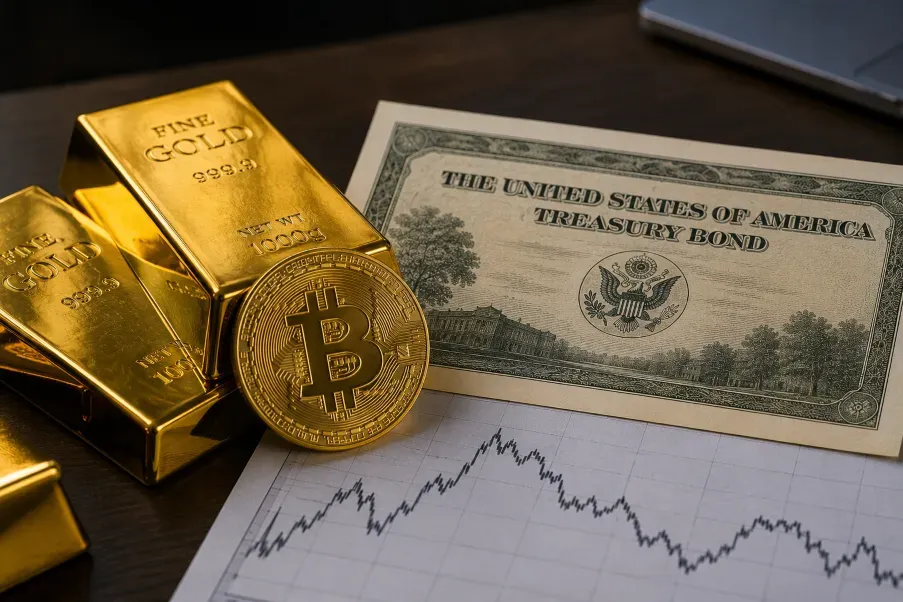 Gold and Bitcoin Slide Together as Rising Treasury Yields Signal Broader Macro Repricing