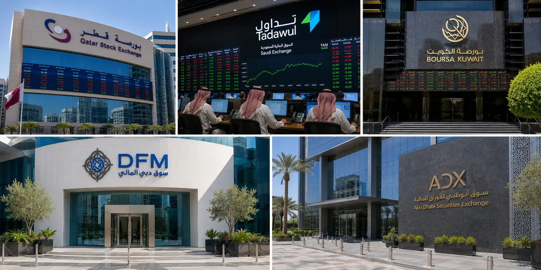أسواق الخليج تتباين مع صعود بورصة الكويت وتراجع السوق السعودية وقطر وسط إغلاق أسواق الإمارات
