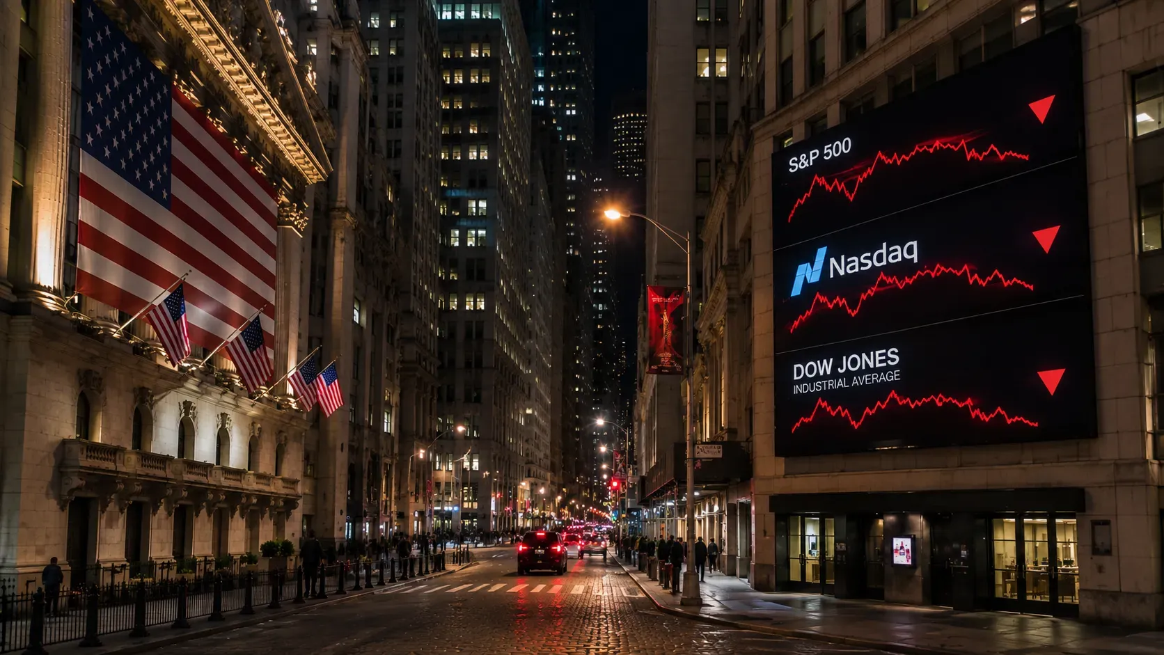 Wall Street Falls as Chip Selloff Deepens on AI Spending Concerns and Geopolitical Risks