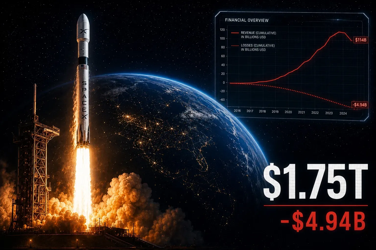 طرح SpaceX العام الأولي: القصة الكاملة خسائر وطموحات